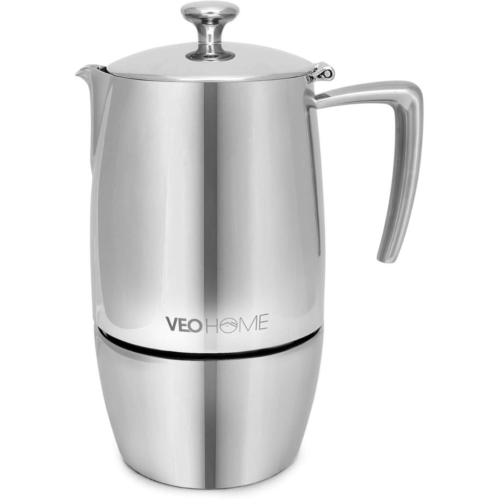 VeoHome - Cafetera Italiana de Acero Inoxidable